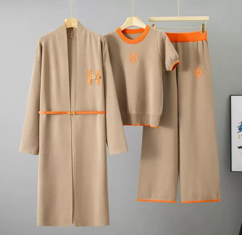 three piece knit set