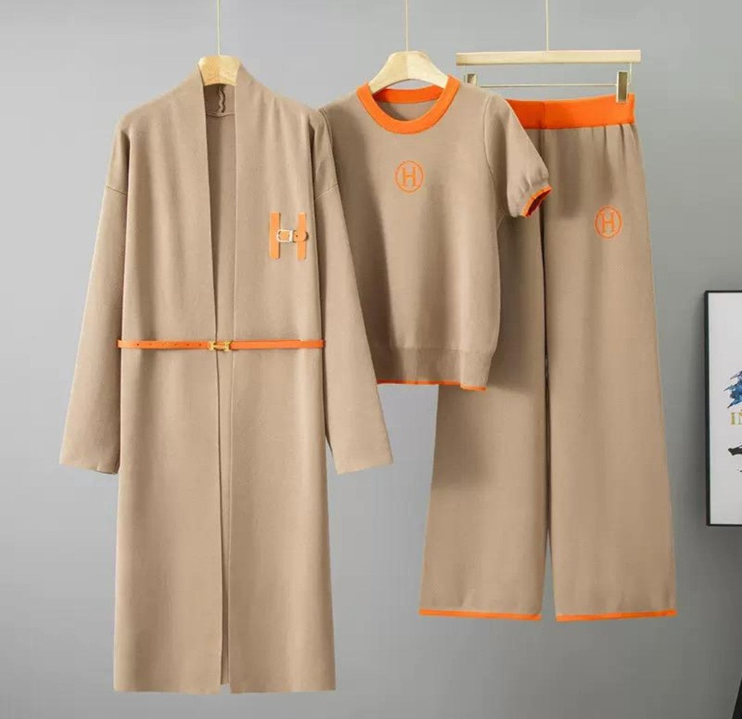 three piece knit set