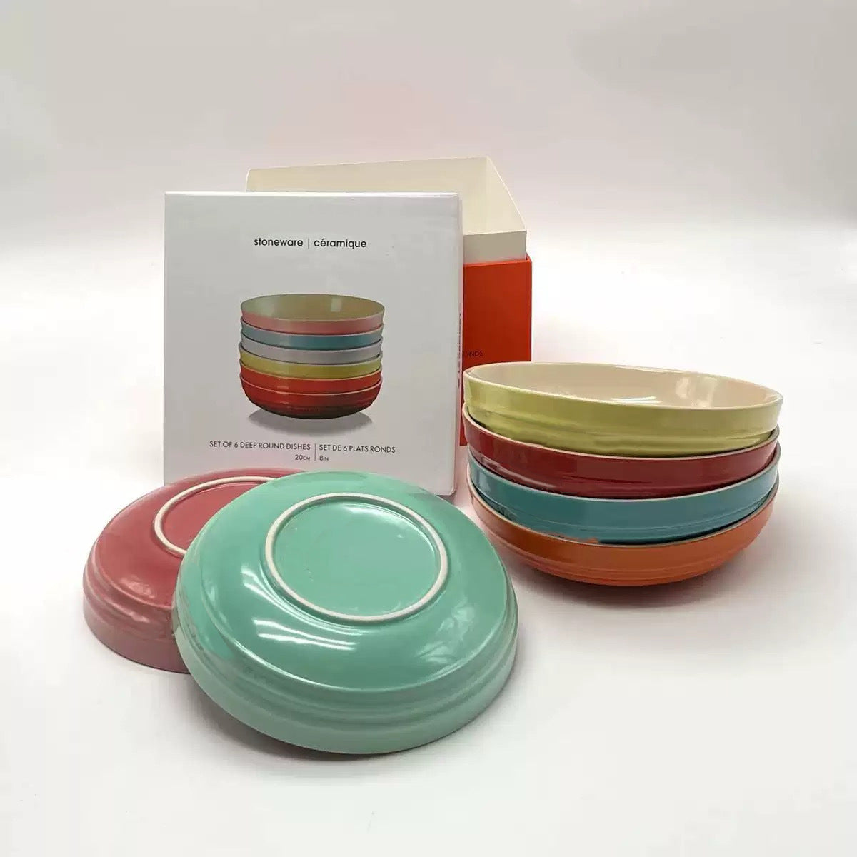 rainbow deep bowls