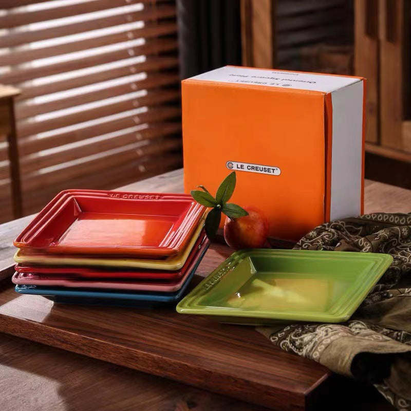 rainbow square plates