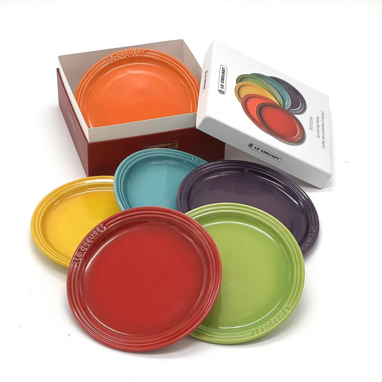rainbow plates